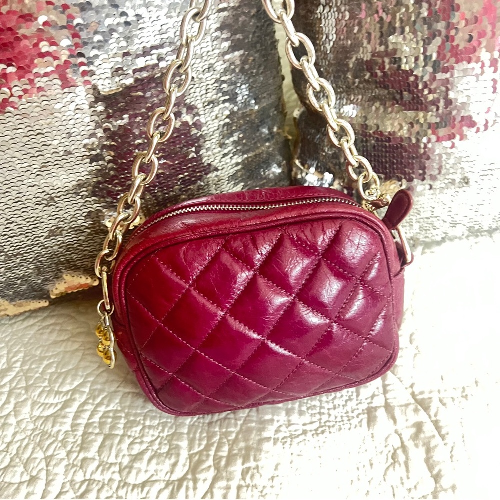 Brighton Rasberry quilted color mini bag